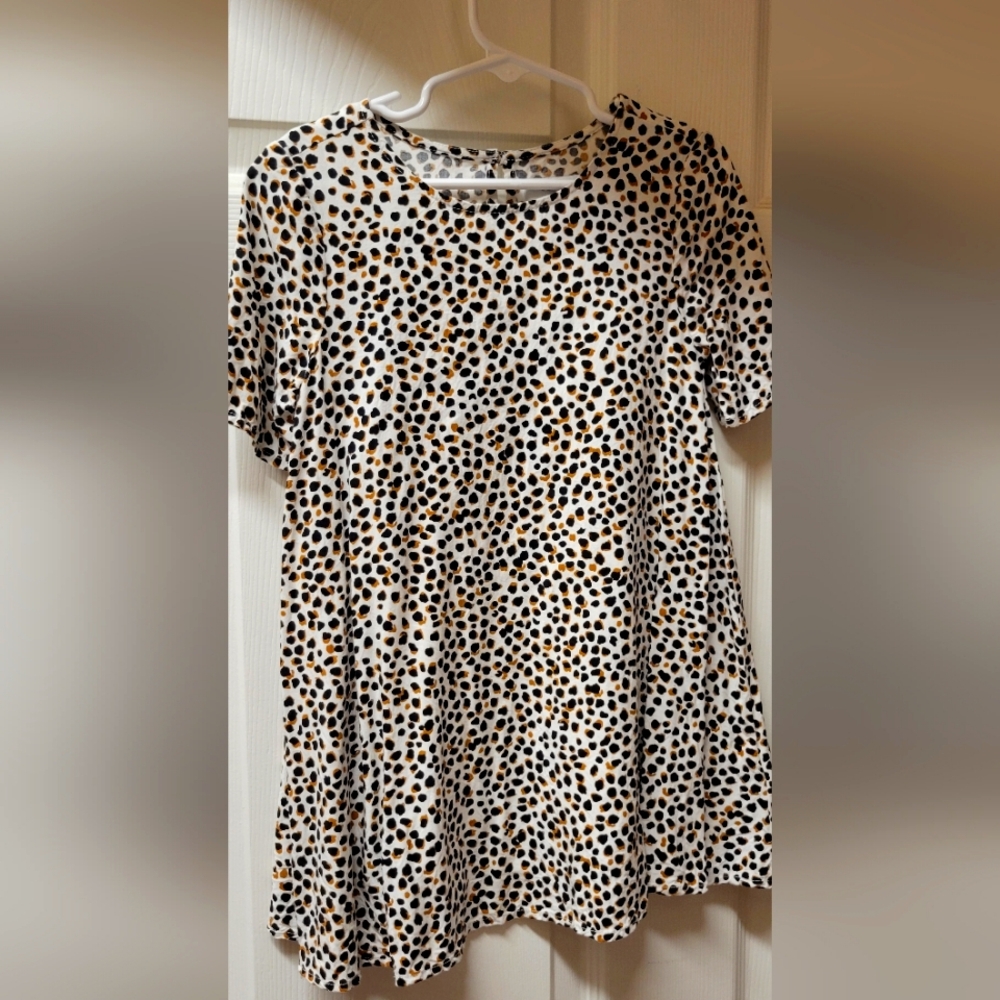 Old navy dress, 4t, white black brown